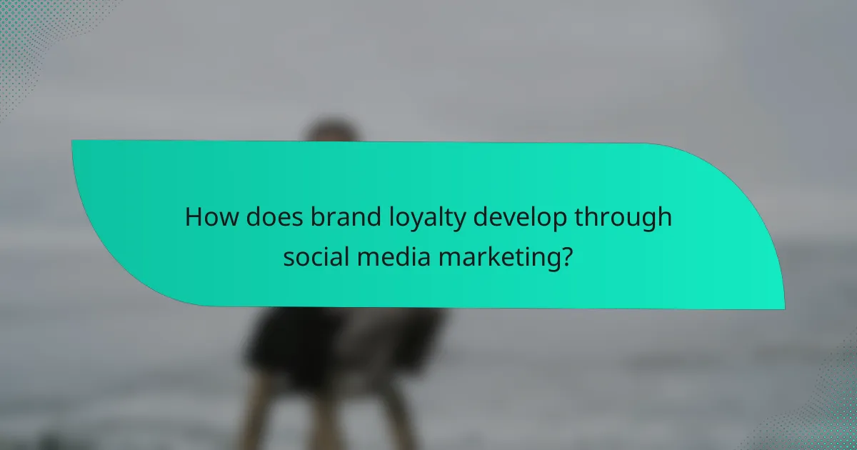 How does brand loyalty develop through social media marketing?