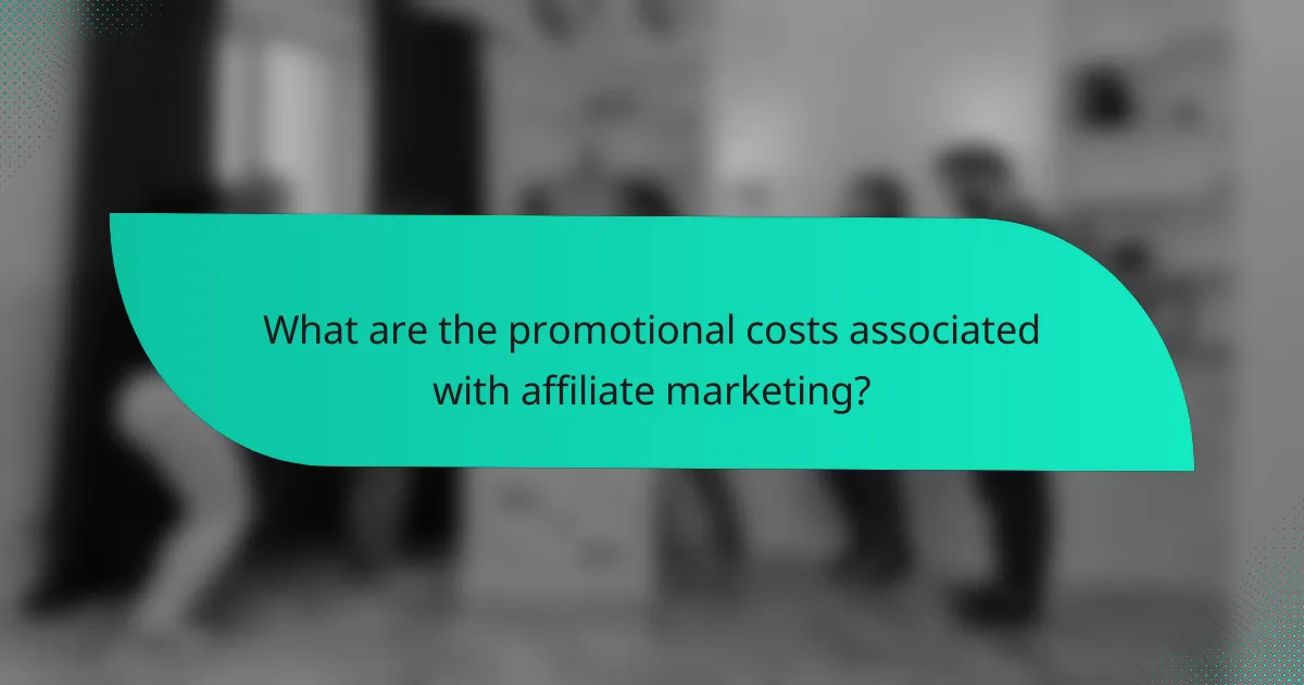 What are the promotional costs associated with affiliate marketing?